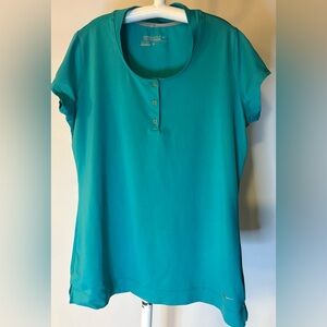 Nike Turquoise Short Sleeveless Women's Golf Tee